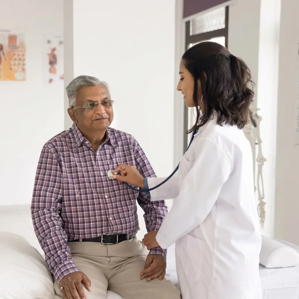 Doctor consulting a patient about their master health checkup
